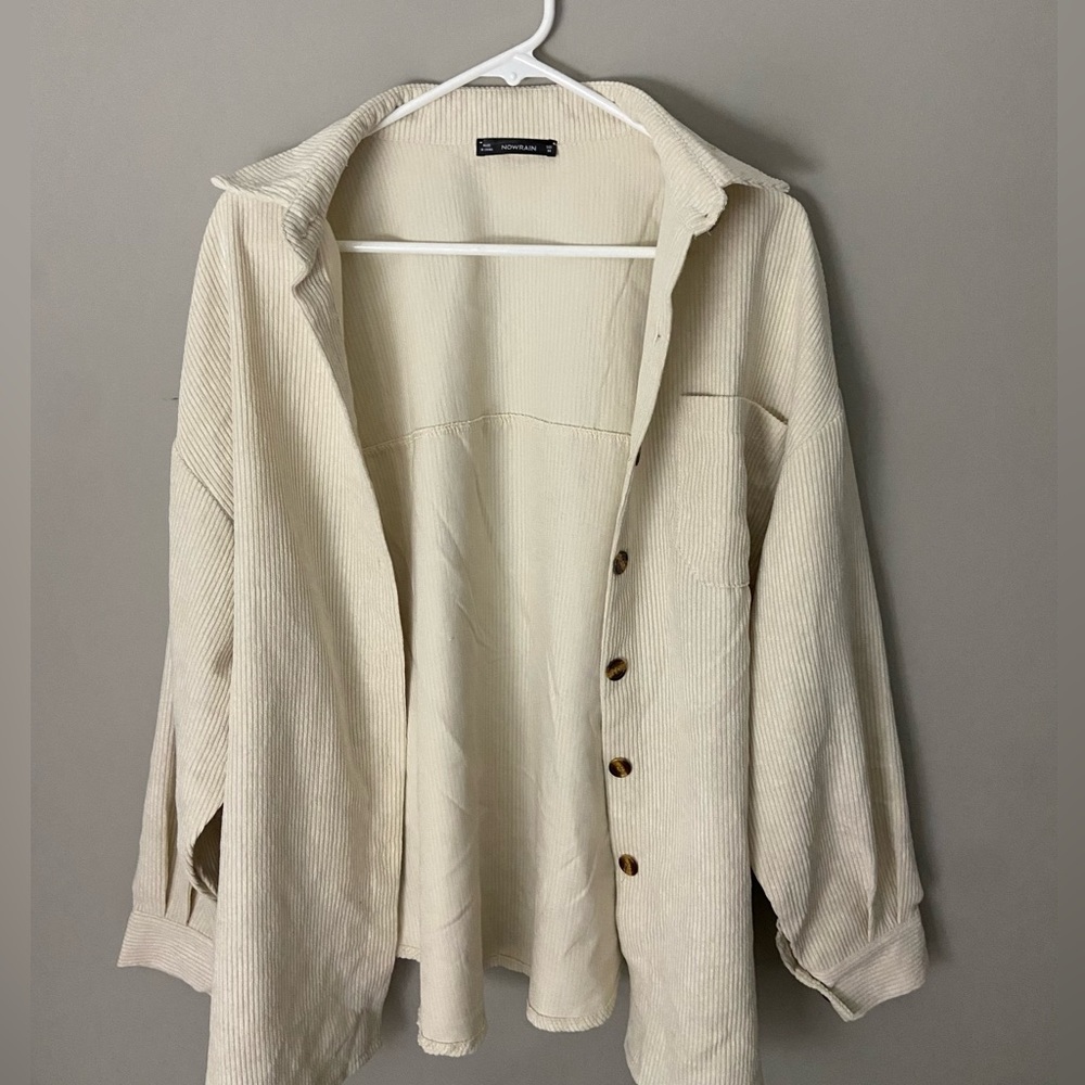 Now Rain Corduroy Cream Jacket Size M